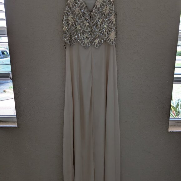 GB Gianni Bini Glam 1920's Great Gatsby Flapper Sequin Maxi Dress Size S - Picture 9 of 9